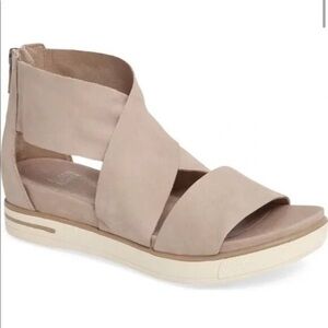 Eileen Fisher Nubuck Leather Sport Sandal Tan Nude, size 8